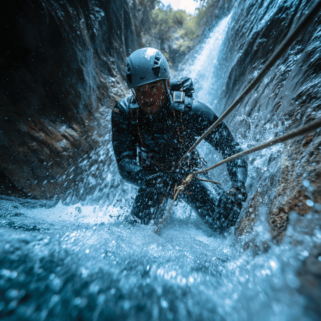 Canyoning en action