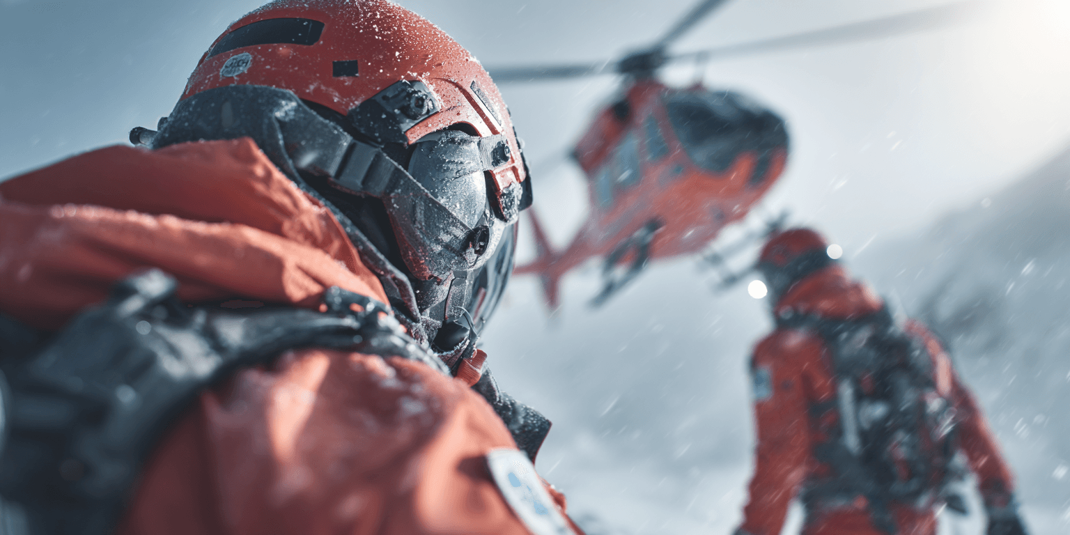 Équipe de secours en montagne